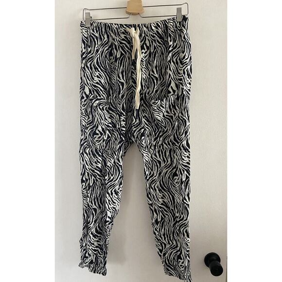 Free People Sandrine Rose Zebra Bush Pant NWT small Drawstring Pockets - Picture 1 of 6
